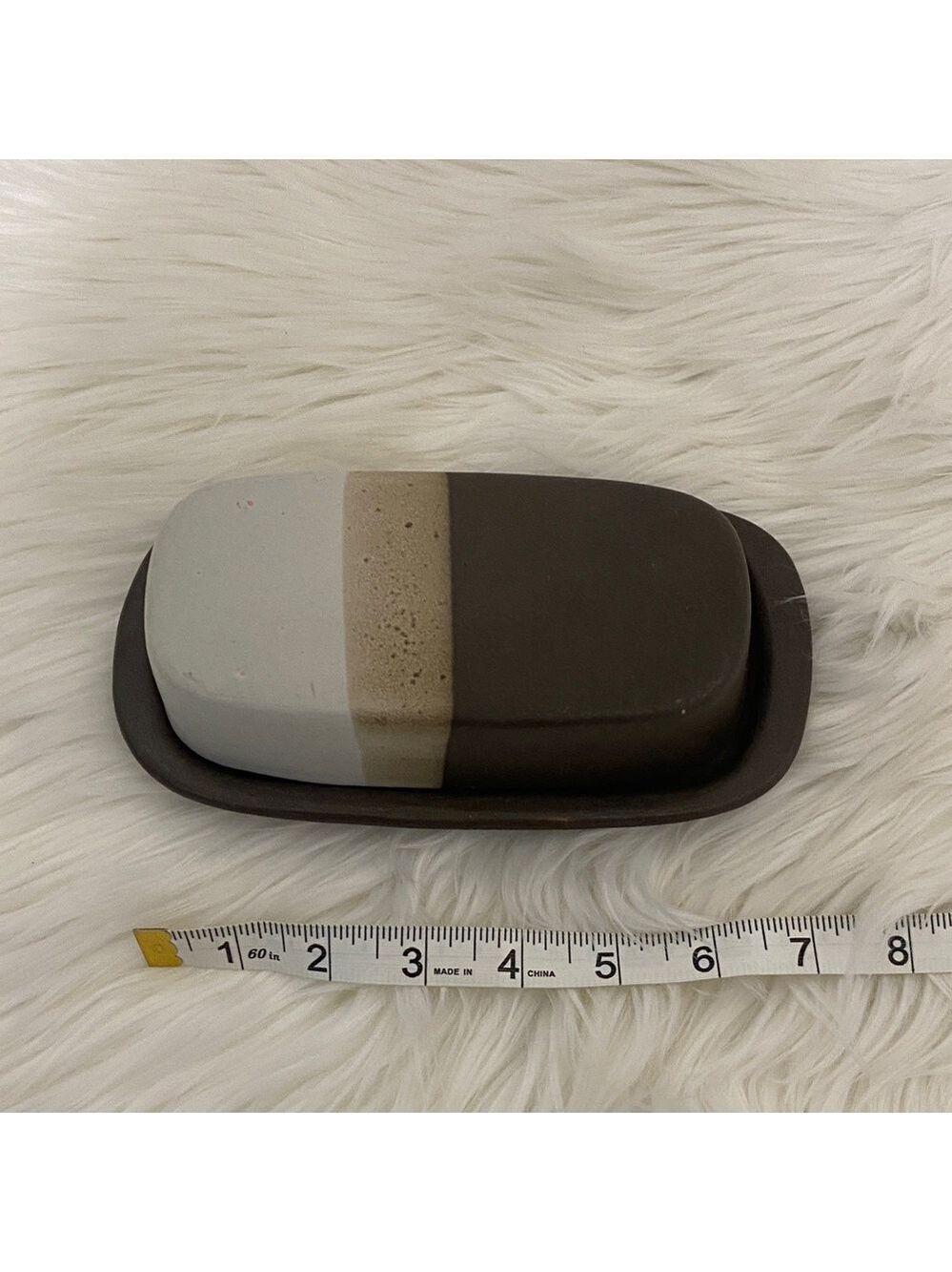 Mccoy Two-Tone Brown Butter Dish